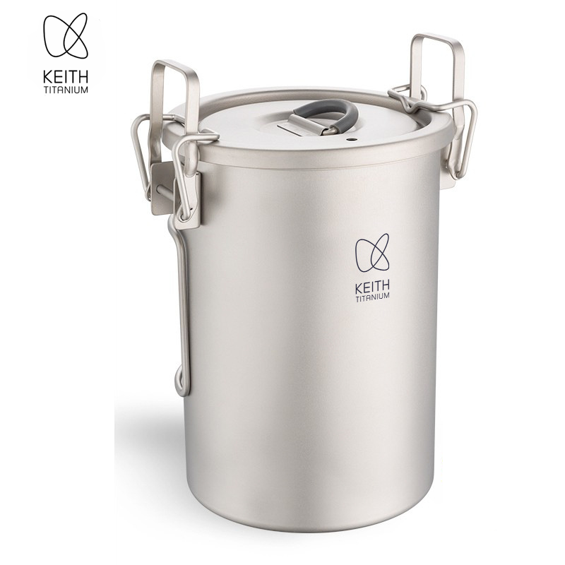 Camping Cooking Gadgets - KEITH Pure Titanium Rice Cooker, 900ml