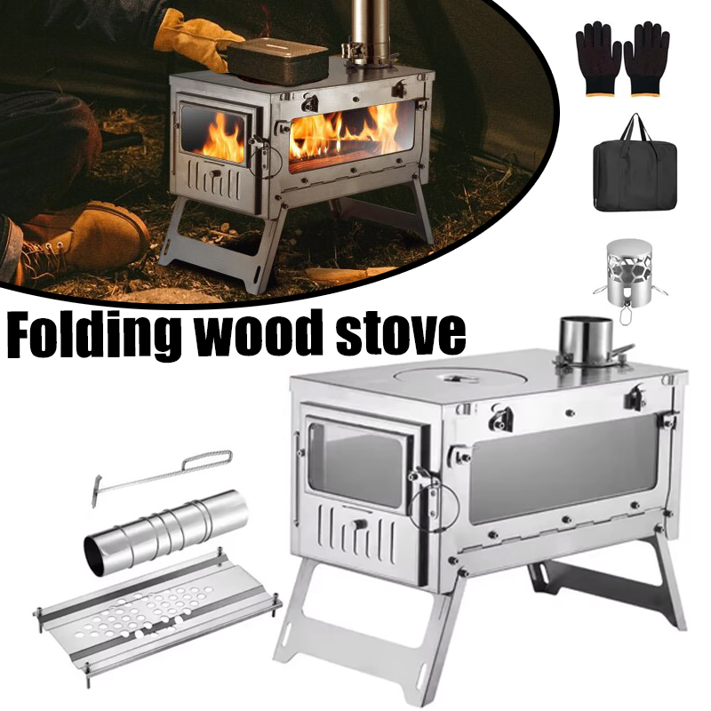 Camping Cooking Gadgets - 430 Stainless Steel Portable Tent Stove
