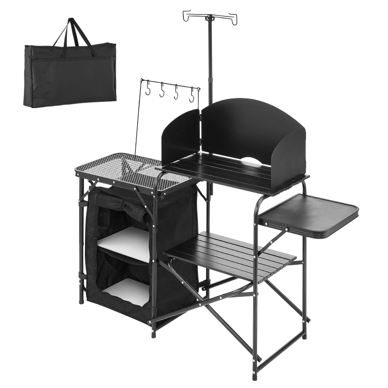 Camping Cooking Cupboard - Camping Kitchen Table Folding Camp Cook