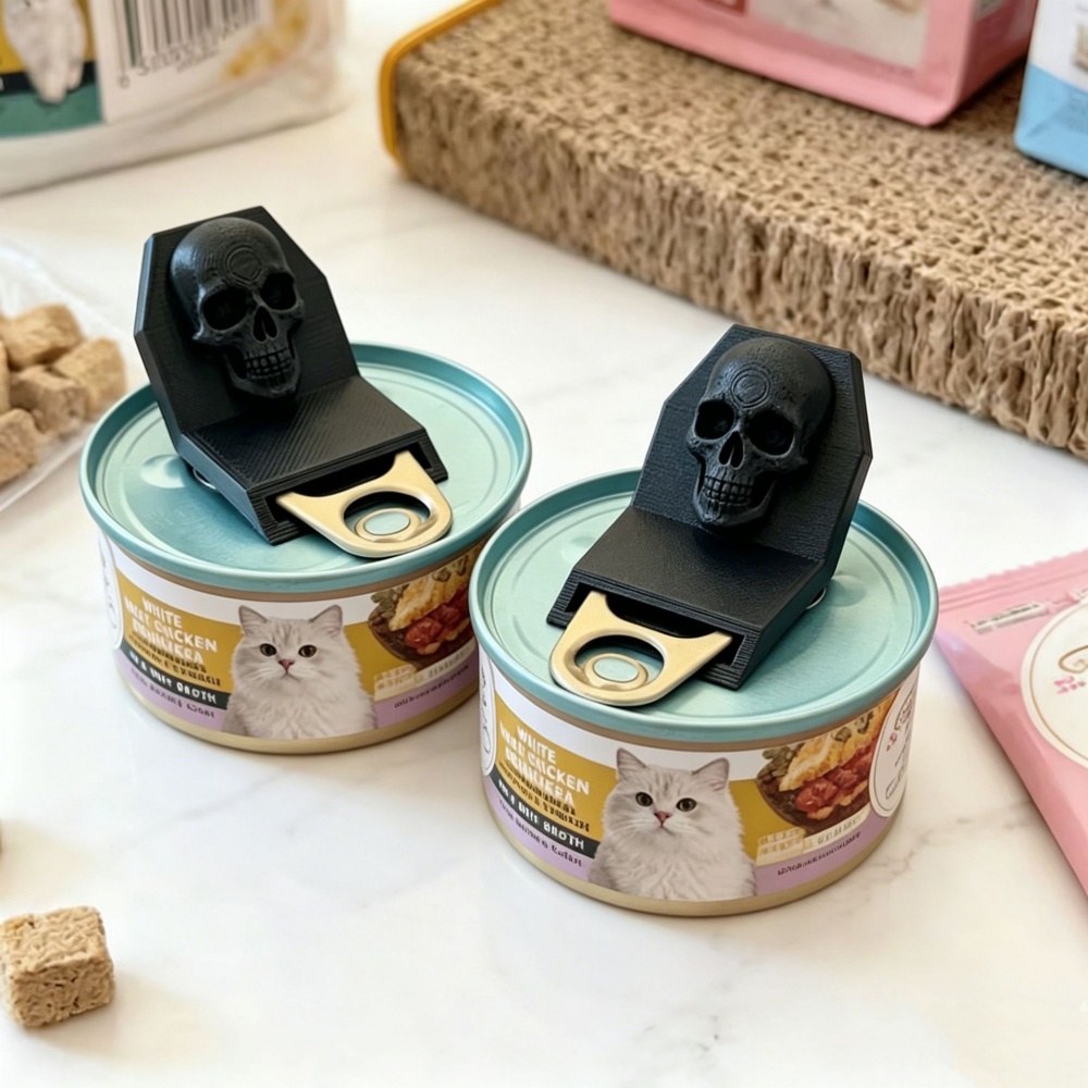 Camping Cooking Gadgets - 2pcs Anti-Slip Skull Jar Opener Gothic