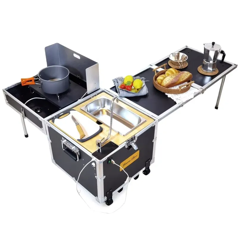 Camping Cooking Pack - Folding Outdoor Camping Cooking Table Portable