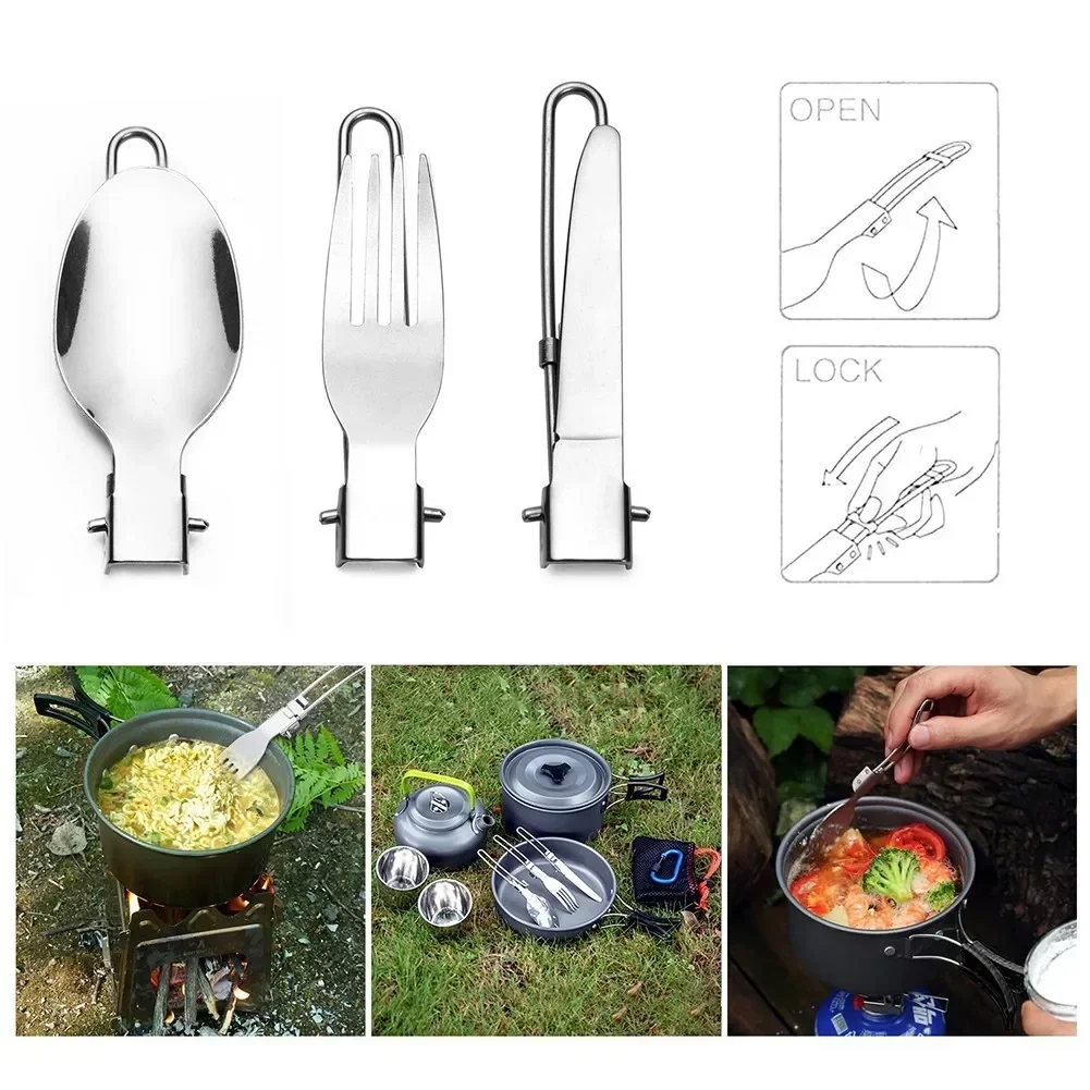 Camping Cooking Set With Bag - 1 Set Outdoor Camping Picnic Cooking