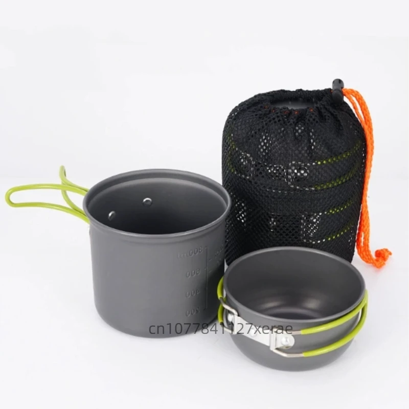 Camping Cooking Mess Kit - Outdoor Household Portable Aluminum Folding Bowl