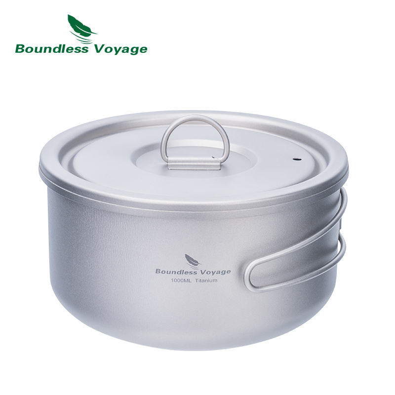 Camping Cooking Gadgets - Boundless Voyage Titanium Camping Pot with