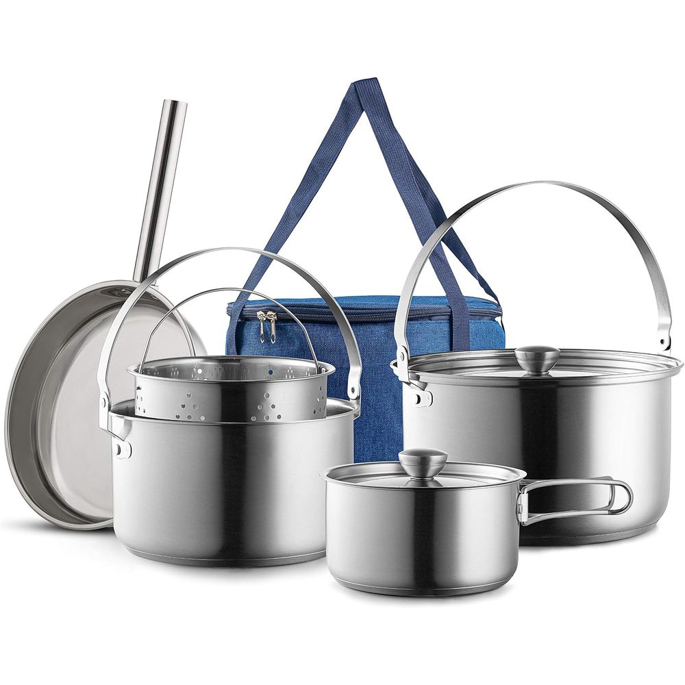 Camping Cookware Set 304 Stain - Camping Cooking Open Fire ulasan dan harga