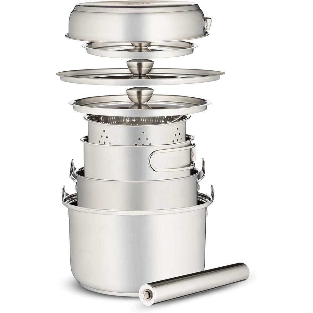 Camping Cookware Set 304 Stain - Camping Cooking Open Fire ulasan dan harga