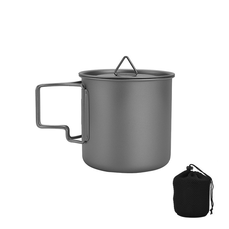 Titanium Camping Mug with Fold - Camping Cooking Set With Bag ulasan dan harga