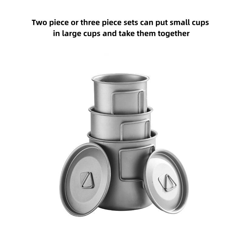 Titanium Camping Mug with Fold - Camping Cooking Set With Bag ulasan dan harga