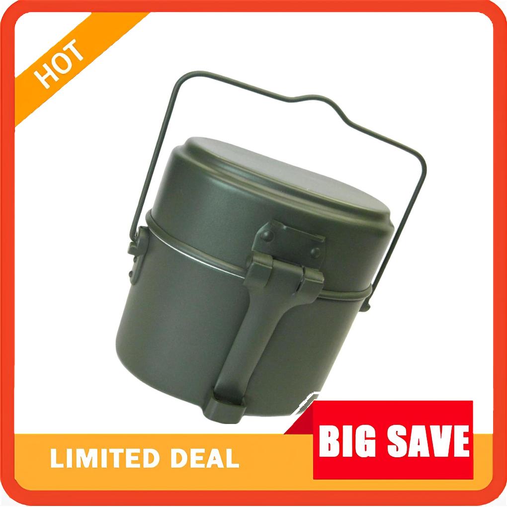3Pcs/Set Lunch Box Aluminum Po - Camping Cooking Mess Kit ulasan dan harga