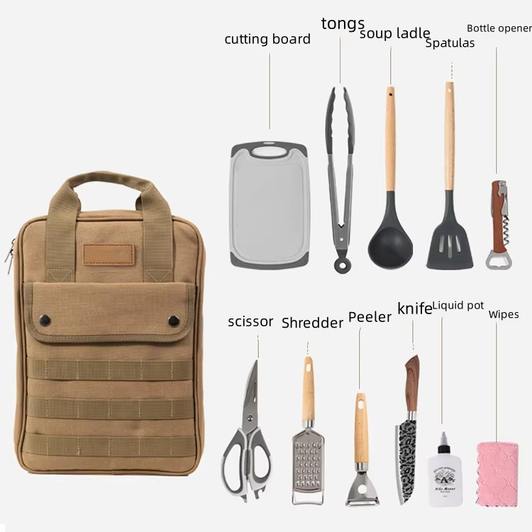 Camping Cooking Utensils Acces - Camping Cooking Set With Bag ulasan dan harga