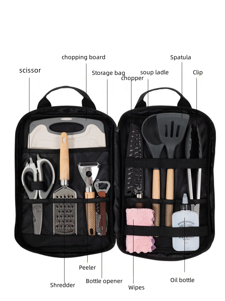 Camping Cooking Utensils Acces - Camping Cooking Set With Bag ulasan dan harga
