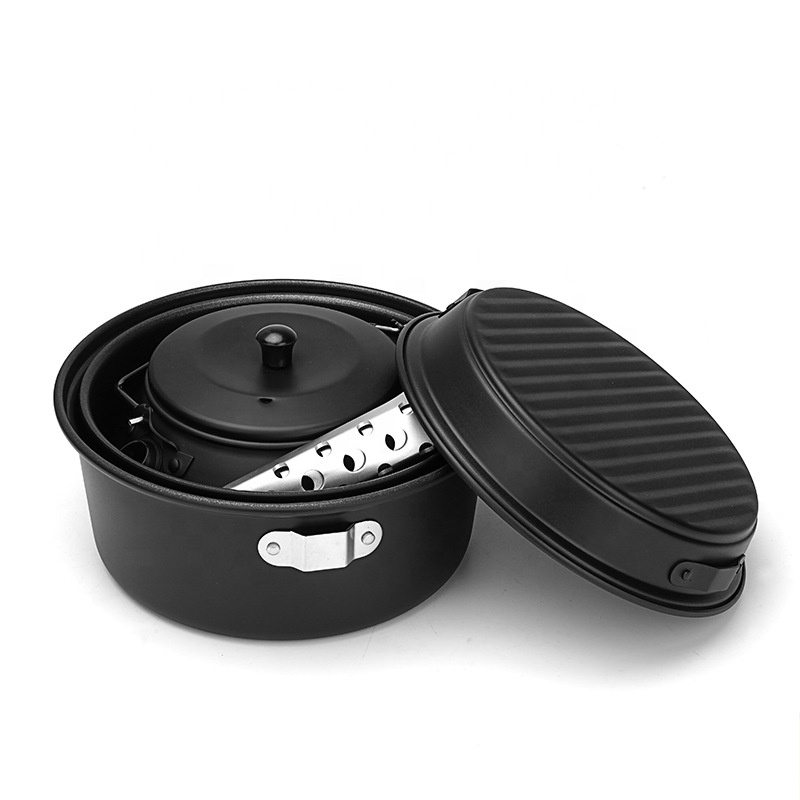 Outdoor Aluminum Camping Cookw - Camping Cooking Mess Kit ulasan dan harga