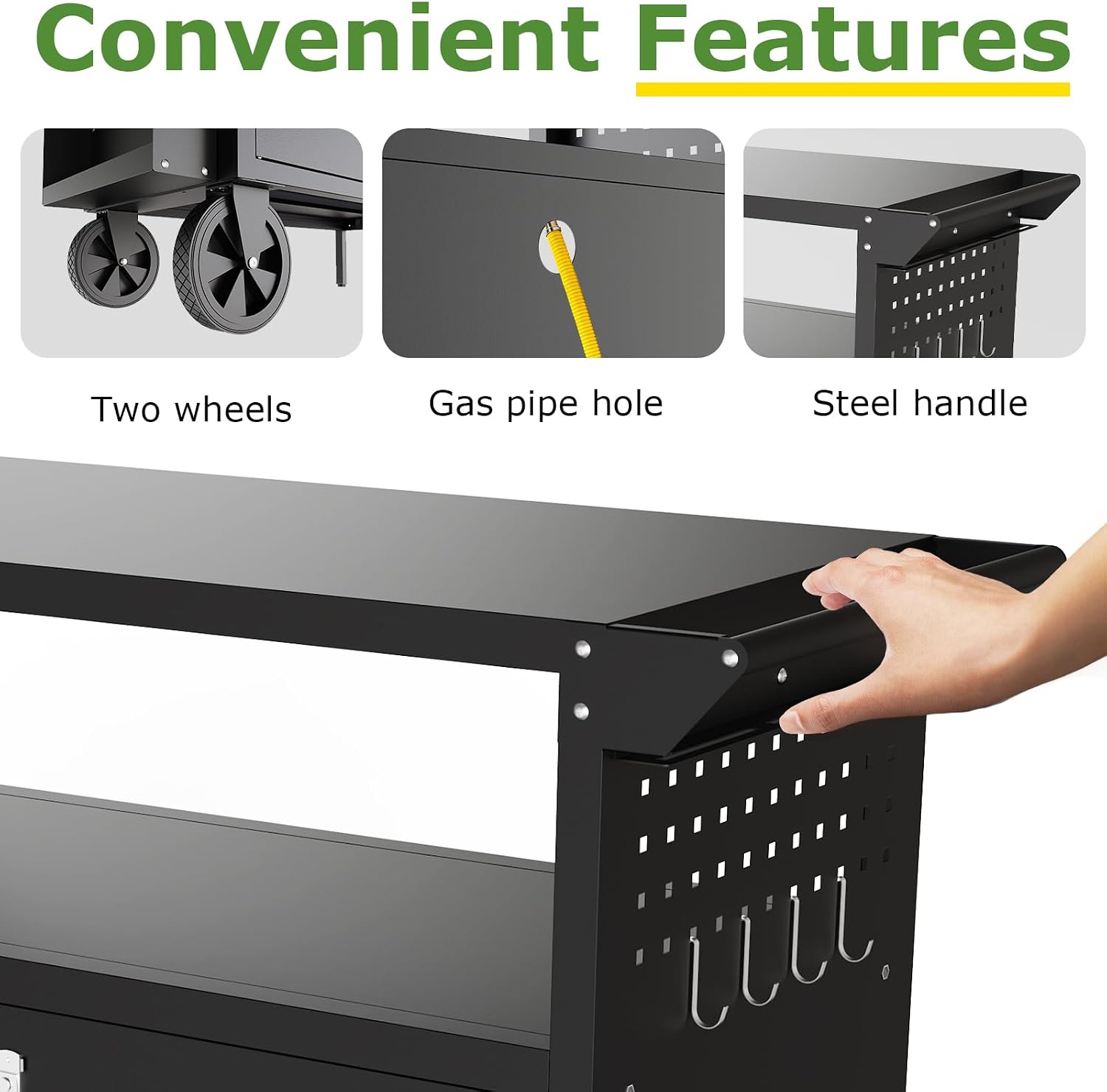 Outdoor Grill Cart Table With  - Camping Cooking Grill ulasan dan harga