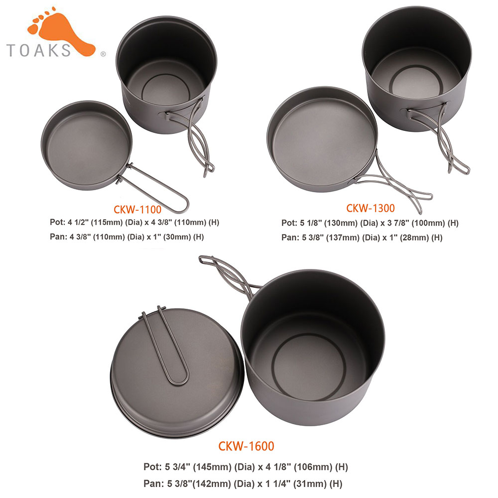 TOAKS Cookware Set Ultralight  - Camping Cooking Utensil Set ulasan dan harga