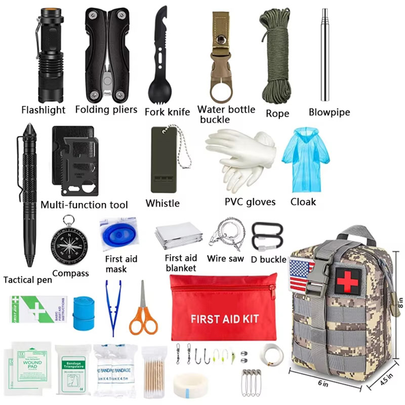 Survival First Aid Kit Surviva - Camping Cooking Set With Bag ulasan dan harga