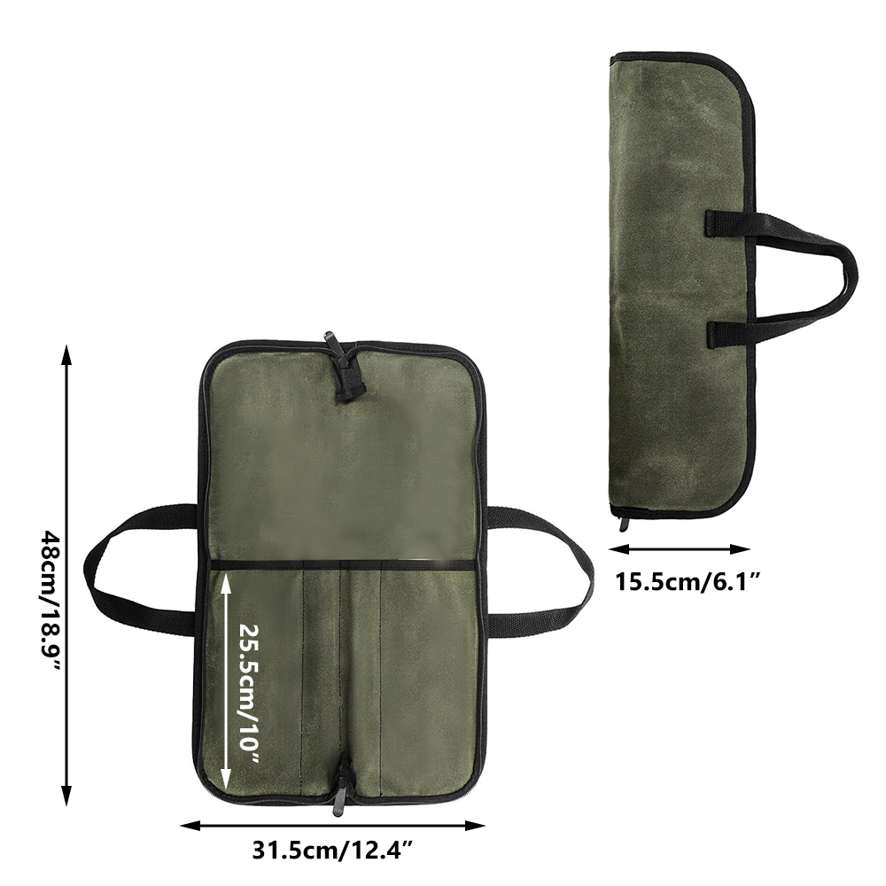 Waxed Canvas Knife Roll Bag Mu - Camping Cooking Gadgets ulasan dan harga