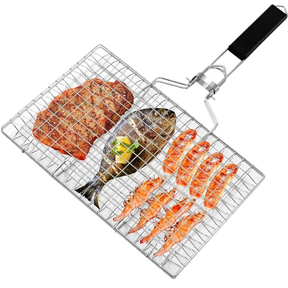 Portable Grilling Basket Foldi - Camping Cooking Basket ulasan dan harga