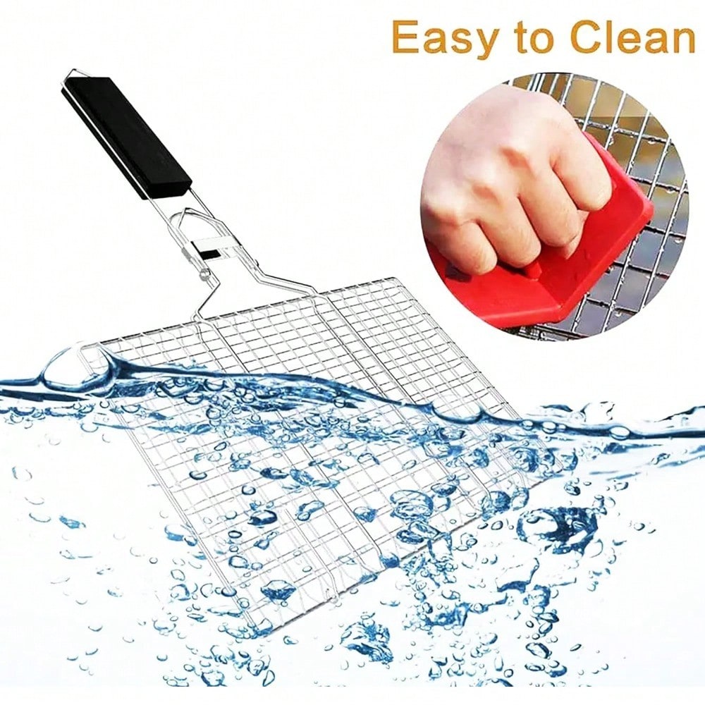 Portable Grilling Basket Foldi - Camping Cooking Basket ulasan dan harga