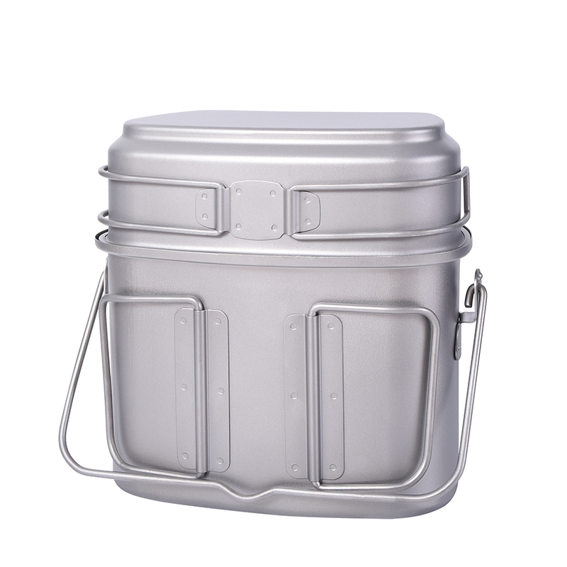 1.5L Outdoor Military Canteen  - Camping Cooking Mess Kit ulasan dan harga