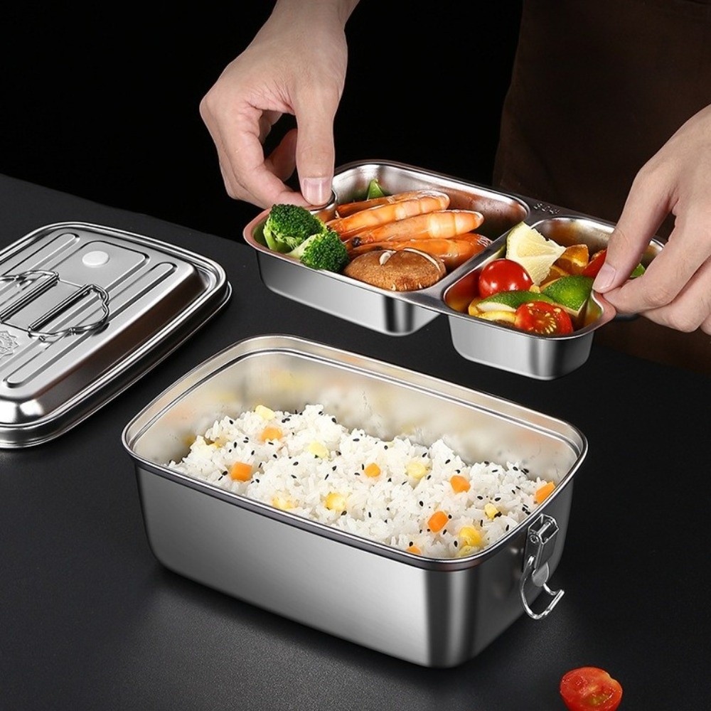 Double-layer Stainless Steel L - Camping Cooking Equipment ulasan dan harga