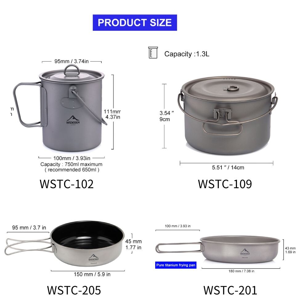 Widesea Camping Tableware Tita - Camping Cooking Utensil Set ulasan dan harga