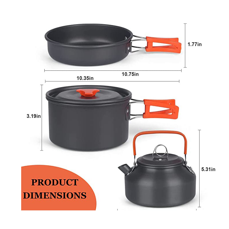 Aluminum Outdoor Camping Cookw - Camping Cooking Equipment Bag ulasan dan harga