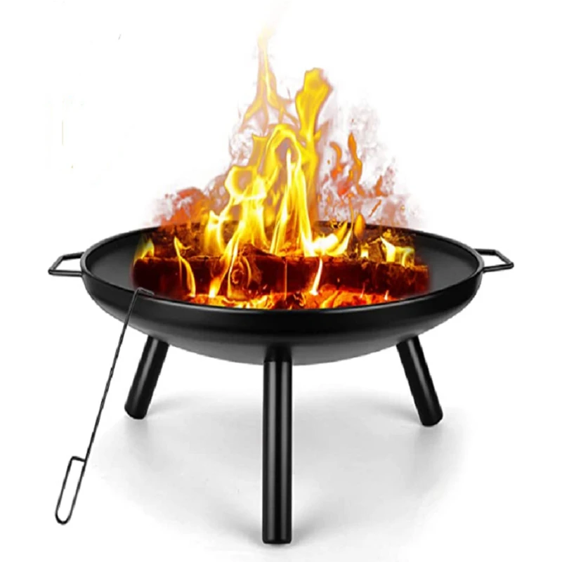 24 Inch Fire Bowl with Barbecu - Camping Cooking Basket ulasan dan harga