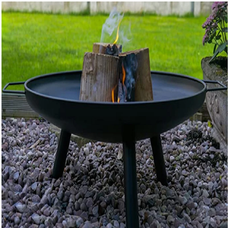 24 Inch Fire Bowl with Barbecu - Camping Cooking Basket ulasan dan harga