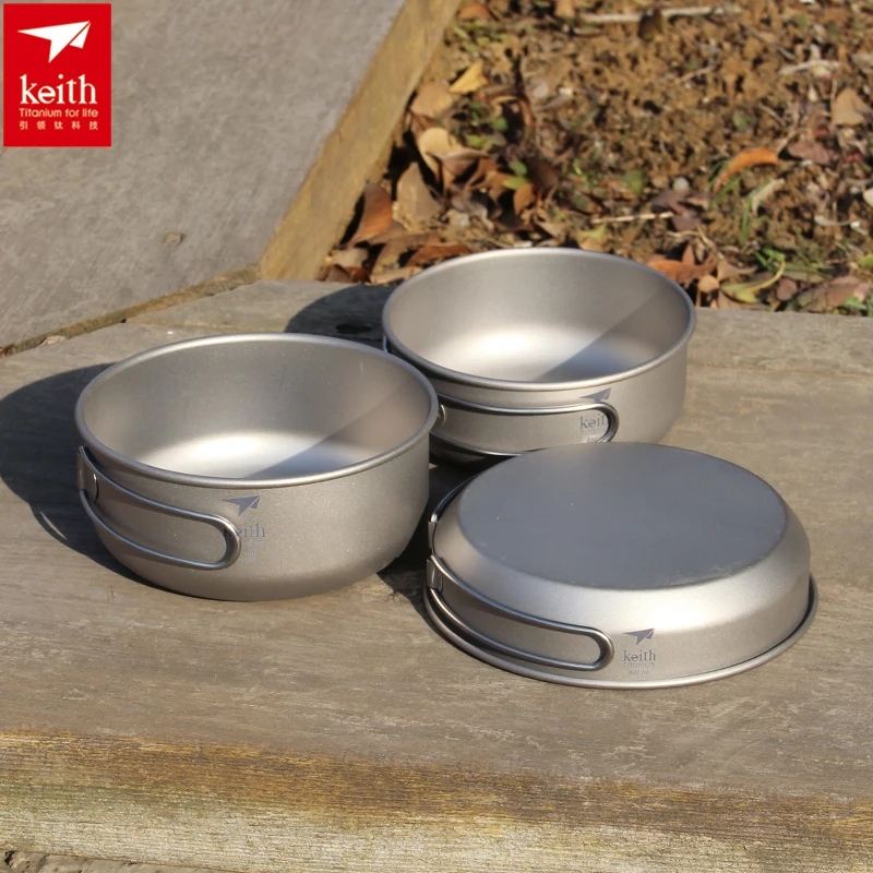 Keith 3PCS Titanium Cookware P - Camping Cooking Bowl ulasan dan harga