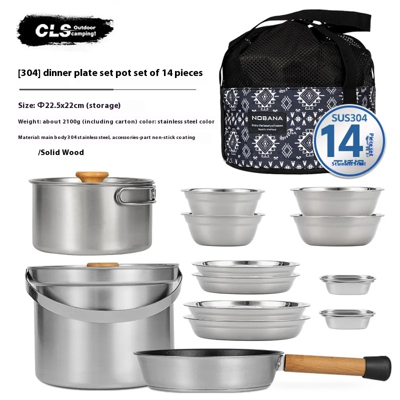 NOBANA&CLS 22PCS Stainless Ste - Camping Cooking Utensil Set ulasan dan harga