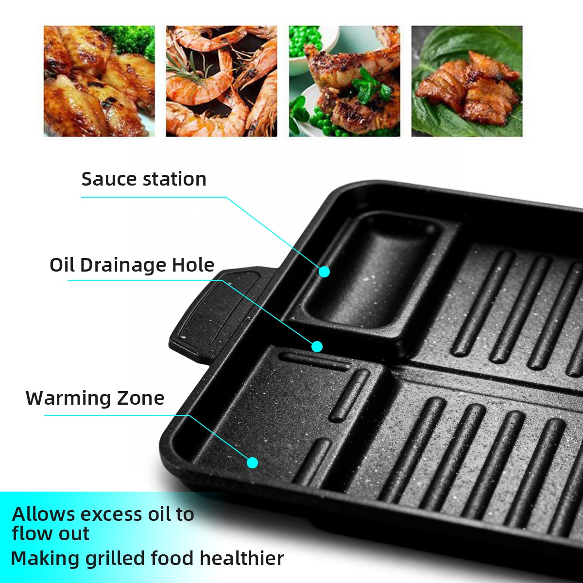 Korean Grill Meat Plate Alumin - Camping Cooking Cupboard ulasan dan harga