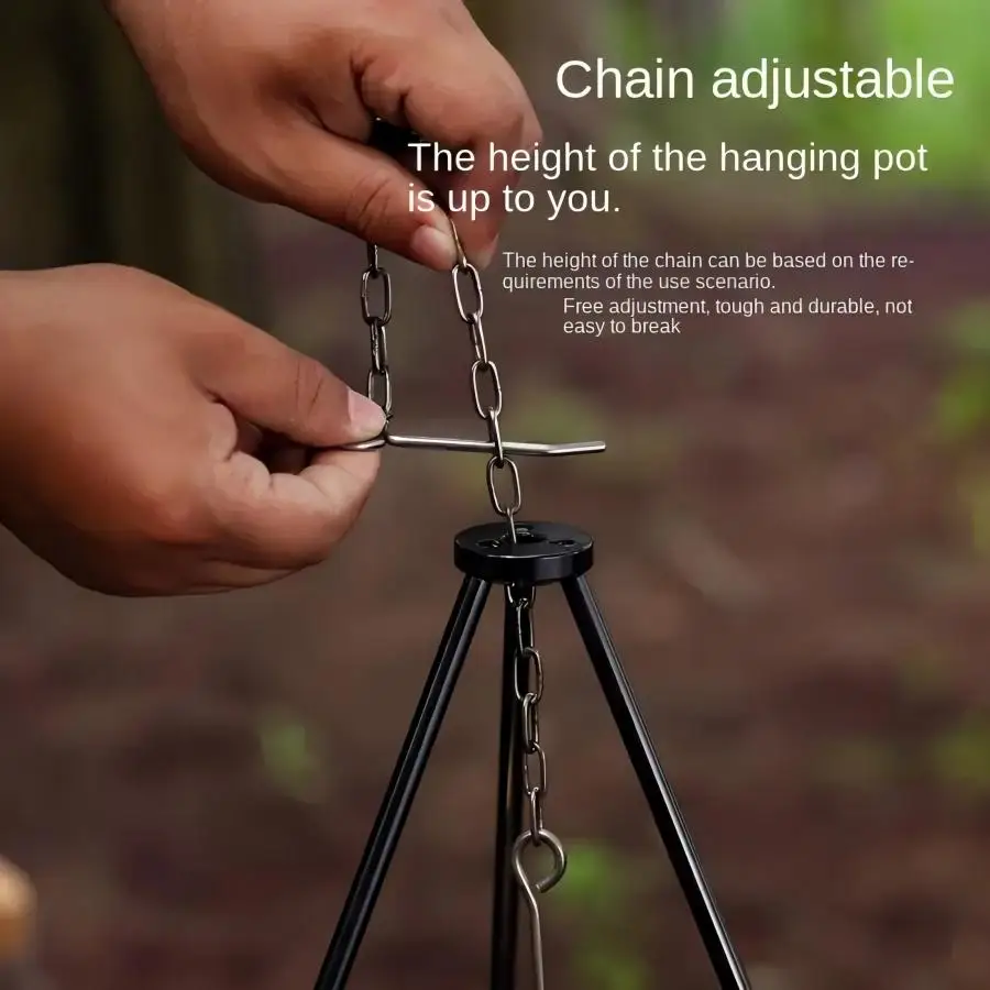 TRALOW Portable Foldable Campf - Camping Cooking Pot Tripod ulasan dan harga