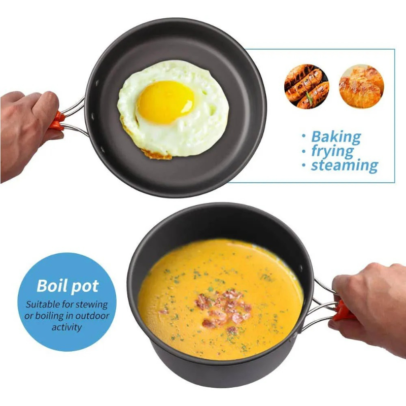 Camping Cooking Set, Outdoor K - Camping Cooking Set With Bag ulasan dan harga