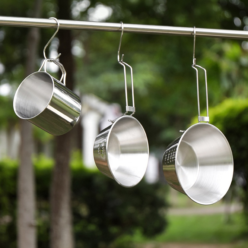 Hot Sale 304 Stainless Steel O - Camping Cooking Mess Kit ulasan dan harga
