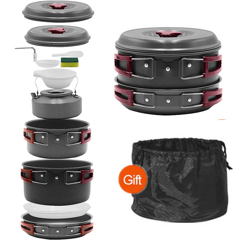 Outdoor cooking 3-4 person pic - Camping Cooking Set With Bag ulasan dan harga