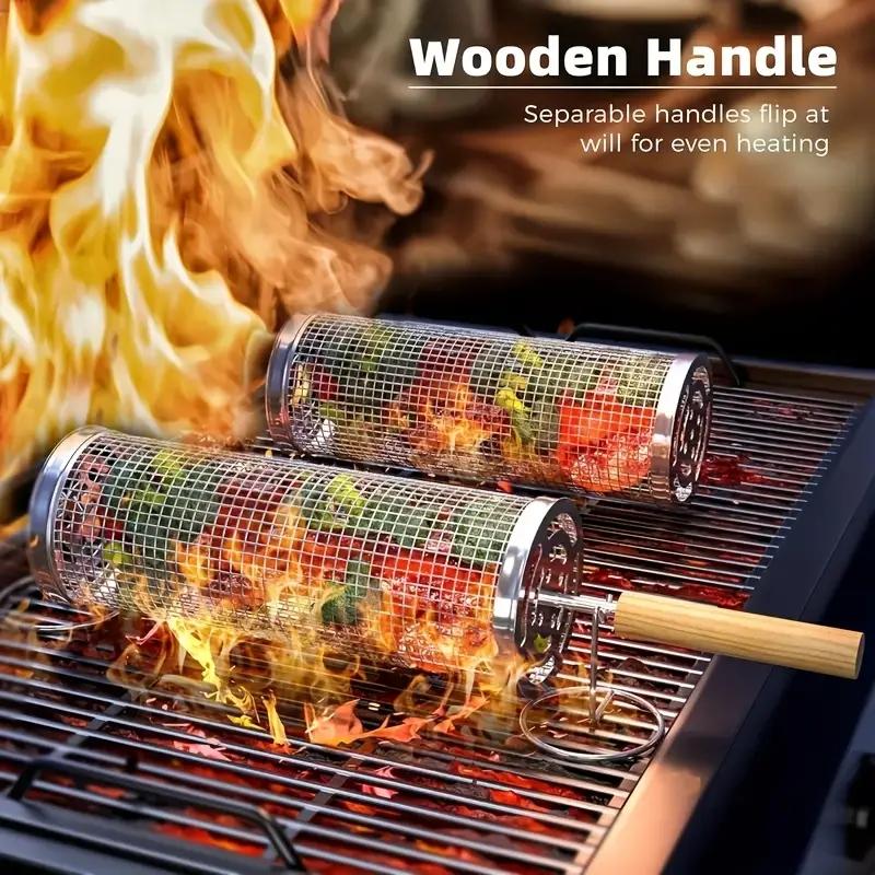 Stainless Steel BBQ Grill Bask - Camping Cooking Grill ulasan dan harga
