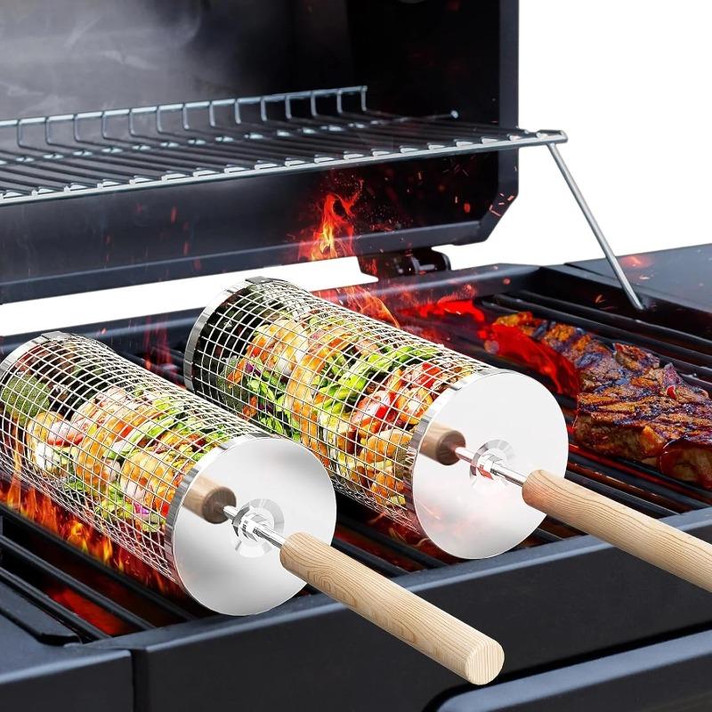 Stainless Steel BBQ Grill Bask - Camping Cooking Grill ulasan dan harga