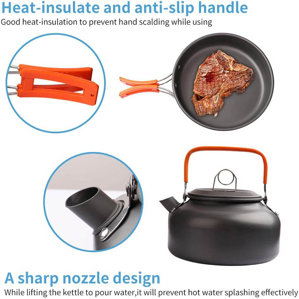 1pcs/1set Camping Cookware Kit - Camping Cooking Equipment Bag ulasan dan harga