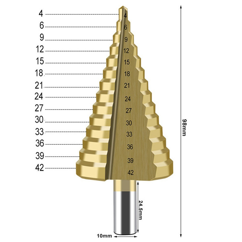 4-42mm Step Drill Bit Set Tita - Mess Kit Titanium ulasan dan harga