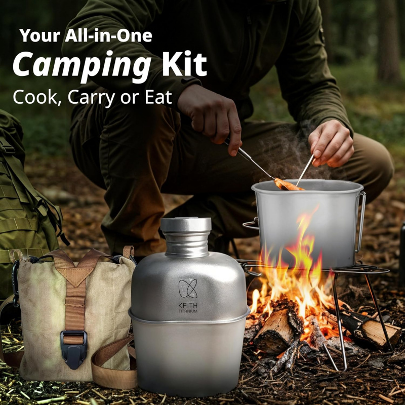 Keith Titanium Bottle Outdoor  - Mess Kit Titanium ulasan dan harga