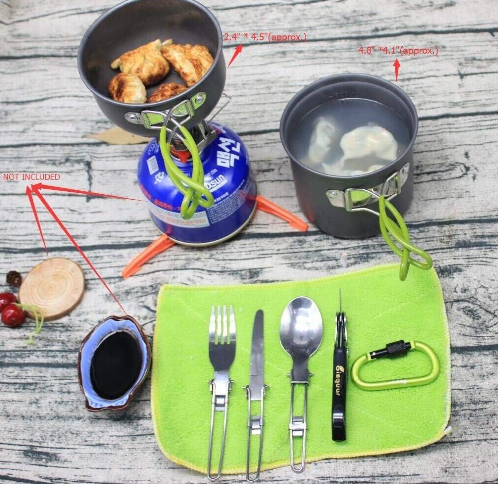 12-17Pcs Camping Cookware Stov - Camping Cooking Pot Tripod ulasan dan harga