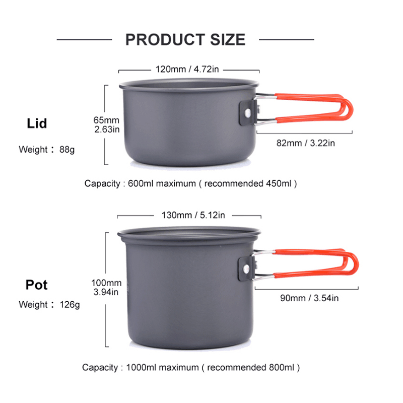 Widesea Ultralight Camping Coo - Camping Cooking Utensil Set ulasan dan harga