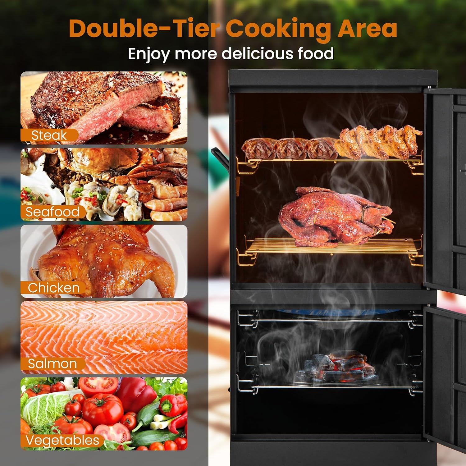 Vertical Charcoal Smoker Heavy - Camping Cooking Pack ulasan dan harga