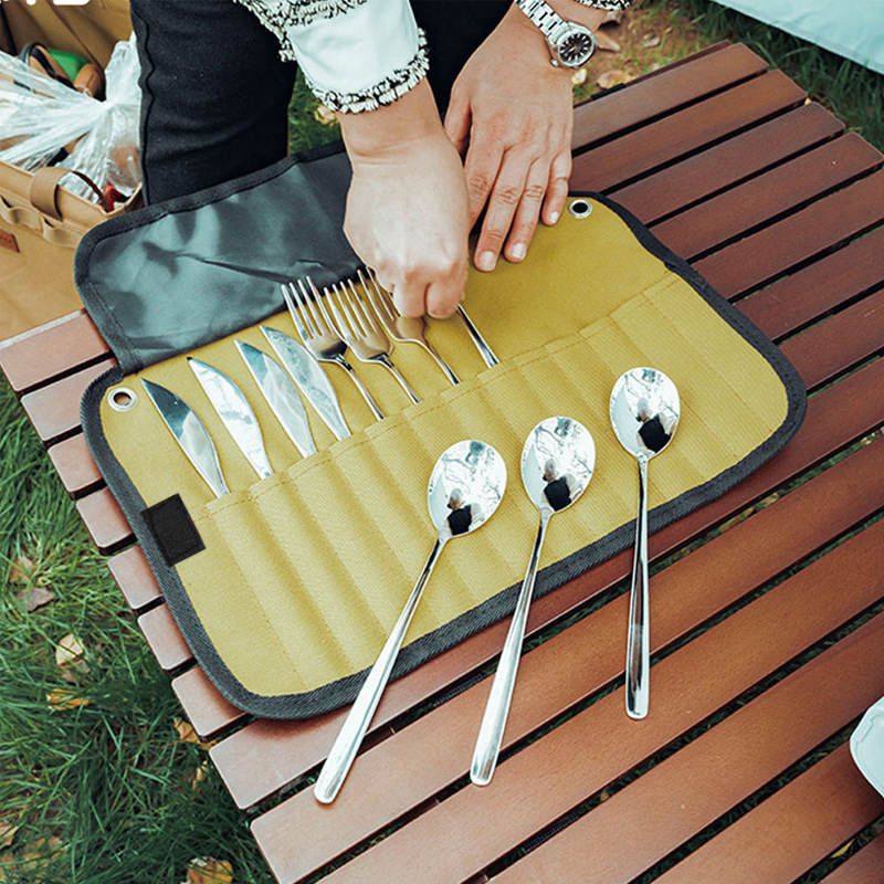 Portable outdoor cutlery stora - Camping Cooking Equipment Bag ulasan dan harga