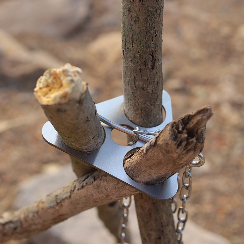 Stainless Steel Camping Tripod - Camping Cooking Sets ulasan dan harga