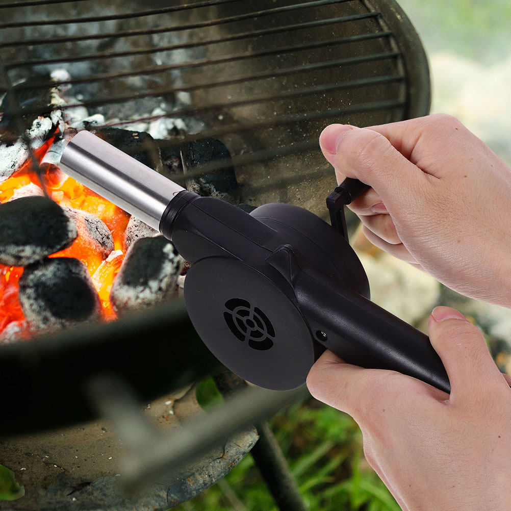 Black Hand Crank Manual Blower - Camping Cooking Equipment ulasan dan harga