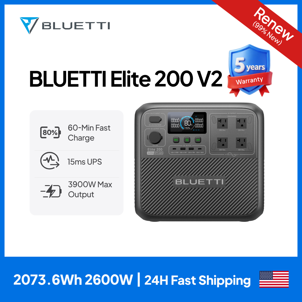 【Renew】BLUETTI Elite 200 V2 Po - Camping Cooking Equipment ulasan dan harga
