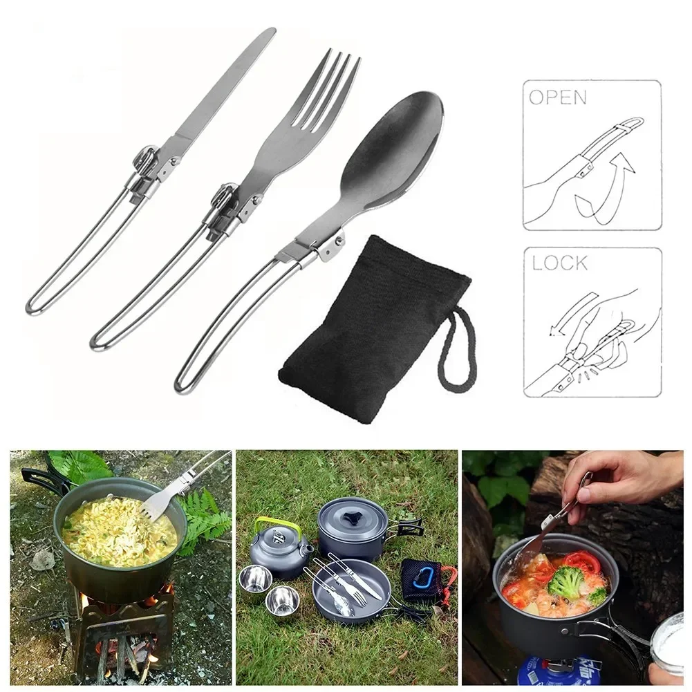 1 Set Outdoor Camping Picnic C - Camping Cooking Set With Bag ulasan dan harga