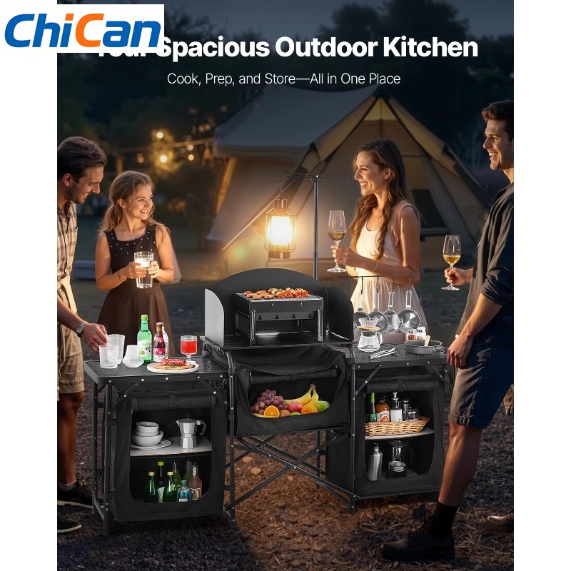 【Hot】VEVOR Camping Kitchen Tab - Camping Cooking Cupboard ulasan dan harga