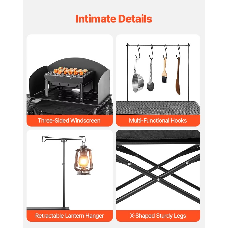 【Hot】VEVOR Camping Kitchen Tab - Camping Cooking Cupboard ulasan dan harga